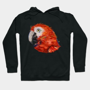 Artistic Red Parrot Hoodie